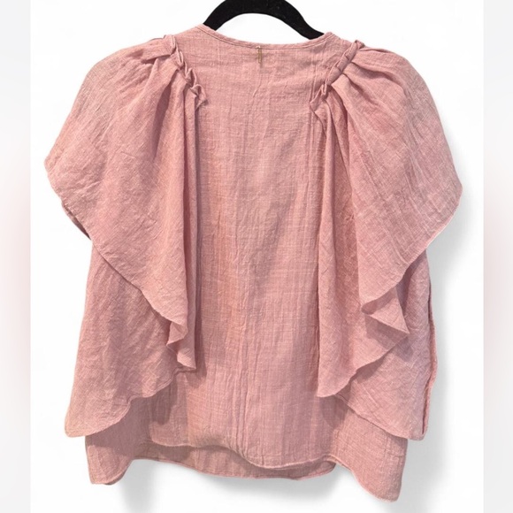 MISA Pink Ruffle Blouse - Picture 2 of 5